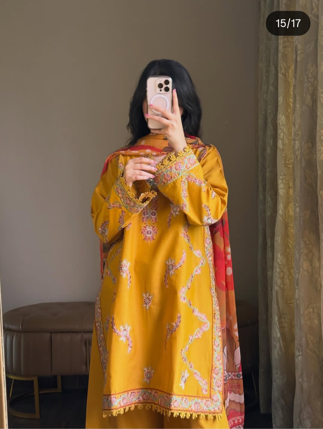 Luxury yellow 3piece set